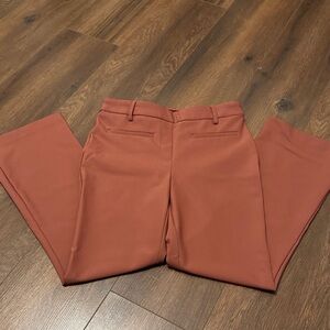 Rachel Zoe Terracotta Dress Pants Women Size 4 High Rise Slim Straight Trousers